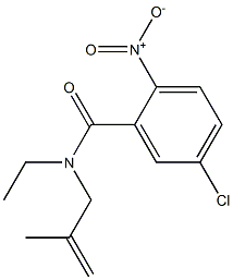 5-chloro-N-ethyl-N-(2-methylprop-2-enyl)-2-nitrobenzamide,,结构式
