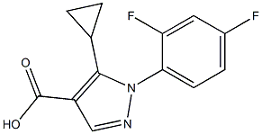 5-cyclopropyl-1-(2,4-difluorophenyl)-1H-pyrazole-4-carboxylic acid,,结构式