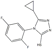 5-cyclopropyl-4-(2,5-difluorophenyl)-4H-1,2,4-triazole-3-thiol,,结构式