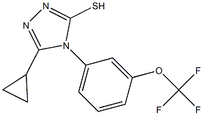 5-cyclopropyl-4-[3-(trifluoromethoxy)phenyl]-4H-1,2,4-triazole-3-thiol Struktur