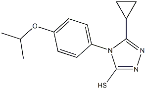 5-cyclopropyl-4-[4-(propan-2-yloxy)phenyl]-4H-1,2,4-triazole-3-thiol,,结构式