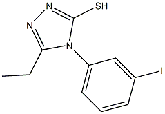 5-ethyl-4-(3-iodophenyl)-4H-1,2,4-triazole-3-thiol,,结构式