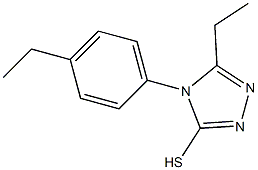 5-ethyl-4-(4-ethylphenyl)-4H-1,2,4-triazole-3-thiol,,结构式