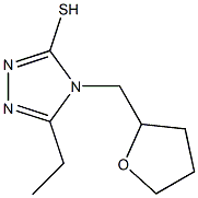 5-ethyl-4-(oxolan-2-ylmethyl)-4H-1,2,4-triazole-3-thiol Struktur