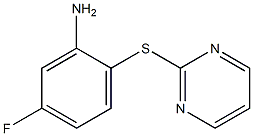 5-fluoro-2-(pyrimidin-2-ylsulfanyl)aniline,,结构式