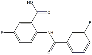 5-fluoro-2-[(3-fluorobenzene)amido]benzoic acid 结构式