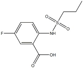 5-fluoro-2-[(propylsulfonyl)amino]benzoic acid,,结构式
