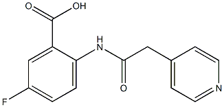 5-fluoro-2-[(pyridin-4-ylacetyl)amino]benzoic acid Struktur
