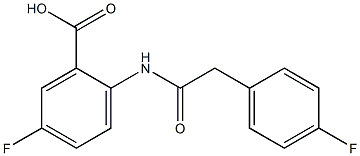 5-fluoro-2-[2-(4-fluorophenyl)acetamido]benzoic acid Structure