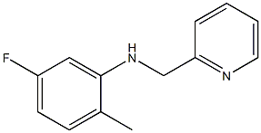 5-fluoro-2-methyl-N-(pyridin-2-ylmethyl)aniline,,结构式