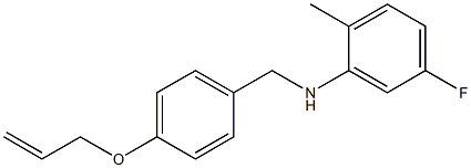 5-fluoro-2-methyl-N-{[4-(prop-2-en-1-yloxy)phenyl]methyl}aniline 化学構造式