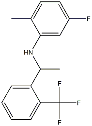 5-fluoro-2-methyl-N-{1-[2-(trifluoromethyl)phenyl]ethyl}aniline 结构式