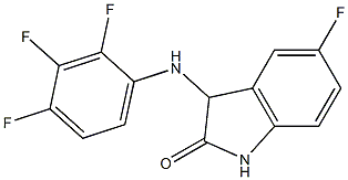 5-fluoro-3-[(2,3,4-trifluorophenyl)amino]-2,3-dihydro-1H-indol-2-one,,结构式