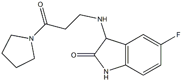 5-fluoro-3-{[3-oxo-3-(pyrrolidin-1-yl)propyl]amino}-2,3-dihydro-1H-indol-2-one Structure