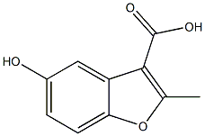 5-hydroxy-2-methyl-1-benzofuran-3-carboxylic acid 化学構造式