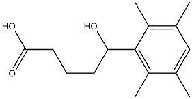 5-hydroxy-5-(2,3,5,6-tetramethylphenyl)pentanoic acid,,结构式