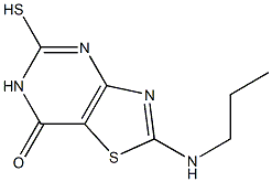 5-mercapto-2-(propylamino)[1,3]thiazolo[4,5-d]pyrimidin-7(6H)-one,,结构式