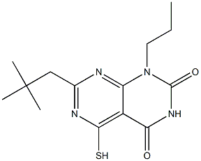 5-mercapto-7-neopentyl-1-propylpyrimido[4,5-d]pyrimidine-2,4(1H,3H)-dione 结构式