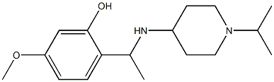 5-methoxy-2-(1-{[1-(propan-2-yl)piperidin-4-yl]amino}ethyl)phenol 化学構造式