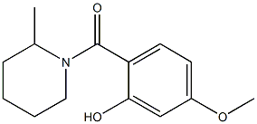 5-methoxy-2-[(2-methylpiperidin-1-yl)carbonyl]phenol Structure