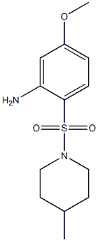 5-methoxy-2-[(4-methylpiperidine-1-)sulfonyl]aniline,,结构式