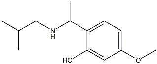 5-methoxy-2-{1-[(2-methylpropyl)amino]ethyl}phenol Struktur