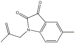 5-methyl-1-(2-methylprop-2-en-1-yl)-2,3-dihydro-1H-indole-2,3-dione Struktur