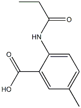 5-methyl-2-(propionylamino)benzoic acid Struktur