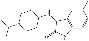 5-methyl-3-{[1-(propan-2-yl)piperidin-4-yl]amino}-2,3-dihydro-1H-indol-2-one 化学構造式