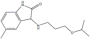 5-methyl-3-{[3-(propan-2-yloxy)propyl]amino}-2,3-dihydro-1H-indol-2-one 化学構造式