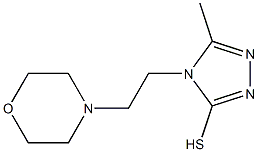 5-methyl-4-[2-(morpholin-4-yl)ethyl]-4H-1,2,4-triazole-3-thiol 化学構造式