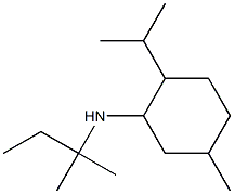 5-methyl-N-(2-methylbutan-2-yl)-2-(propan-2-yl)cyclohexan-1-amine,,结构式