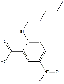 5-nitro-2-(pentylamino)benzoic acid,,结构式