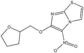 5-nitro-6-(tetrahydrofuran-2-ylmethoxy)imidazo[2,1-b][1,3]thiazole,,结构式