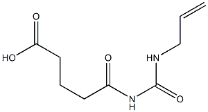 5-oxo-5-[(prop-2-en-1-ylcarbamoyl)amino]pentanoic acid 化学構造式