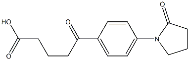 5-oxo-5-[4-(2-oxopyrrolidin-1-yl)phenyl]pentanoic acid 化学構造式