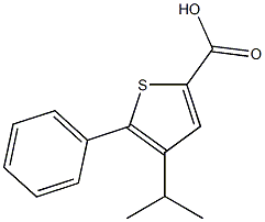 5-phenyl-4-(propan-2-yl)thiophene-2-carboxylic acid,,结构式