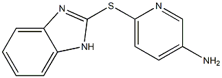 6-(1H-1,3-benzodiazol-2-ylsulfanyl)pyridin-3-amine 结构式