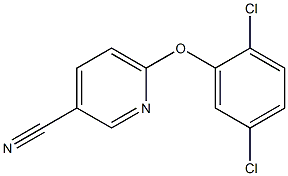 6-(2,5-dichlorophenoxy)pyridine-3-carbonitrile,,结构式