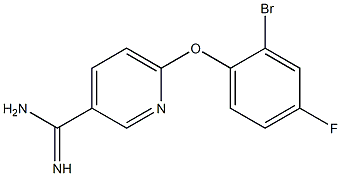 6-(2-bromo-4-fluorophenoxy)pyridine-3-carboximidamide Struktur