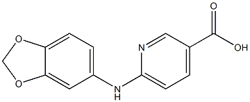 6-(2H-1,3-benzodioxol-5-ylamino)pyridine-3-carboxylic acid 结构式