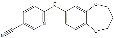 6-(3,4-dihydro-2H-1,5-benzodioxepin-7-ylamino)nicotinonitrile 化学構造式