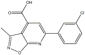  6-(3-chlorophenyl)-3-methylisoxazolo[5,4-b]pyridine-4-carboxylic acid