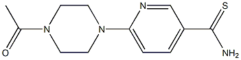 6-(4-acetylpiperazin-1-yl)pyridine-3-carbothioamide Struktur
