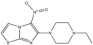 6-(4-ethylpiperazin-1-yl)-5-nitroimidazo[2,1-b][1,3]thiazole Struktur