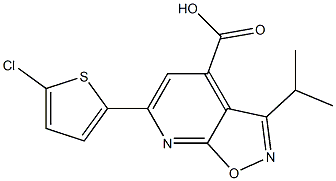 6-(5-chlorothiophen-2-yl)-3-(propan-2-yl)pyrido[3,2-d][1,2]oxazole-4-carboxylic acid