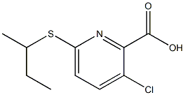 6-(butan-2-ylsulfanyl)-3-chloropyridine-2-carboxylic acid Structure