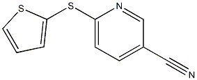 6-(thiophen-2-ylsulfanyl)pyridine-3-carbonitrile,,结构式
