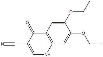 6,7-diethoxy-4-oxo-1,4-dihydroquinoline-3-carbonitrile,,结构式