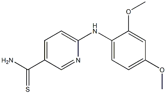 6-[(2,4-dimethoxyphenyl)amino]pyridine-3-carbothioamide Struktur